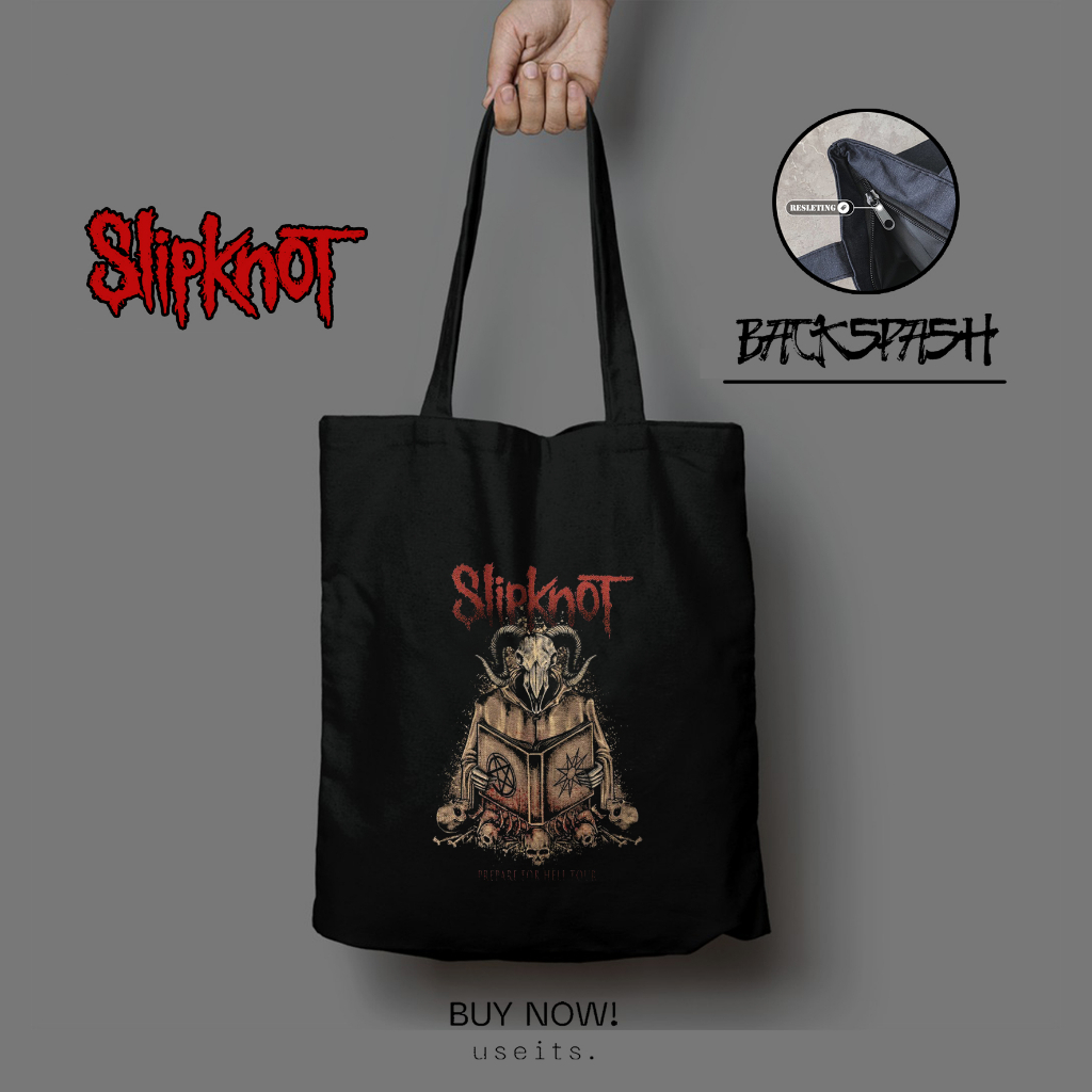 Totebag Tas Band Slipknot Custom Pria Wanita - SLIPKNOT