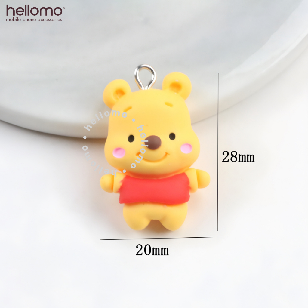 Gantungan Kunci / Tas / Kalung / Charms / Liontin Beruang Resin Clay Cute Bear