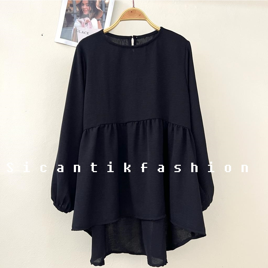 Kemeja Blouse Airflow // Atasan Wanita Korean Style // Kemeja Cewek Lengan Panjang