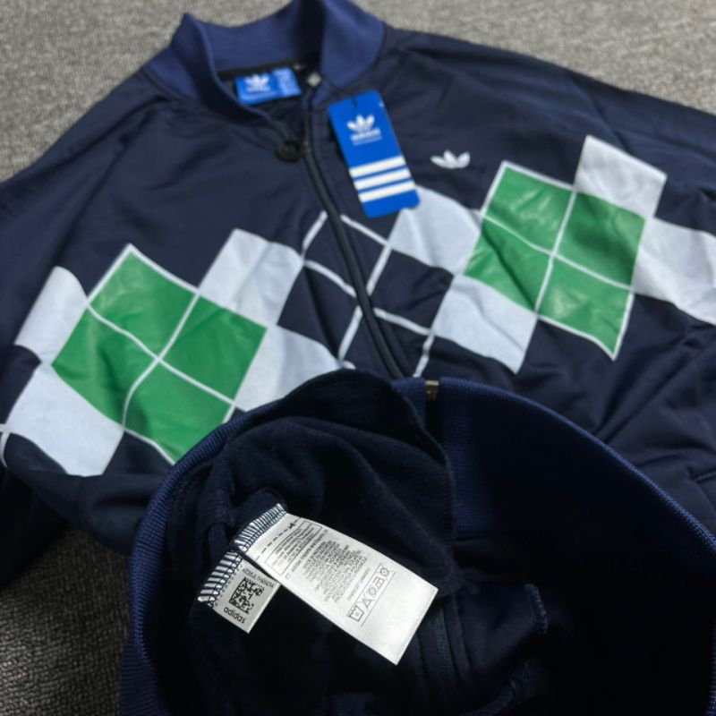 TRACKTOP ADIDAS NAVY VINTAGE FULL TAG LABEL CASUAL