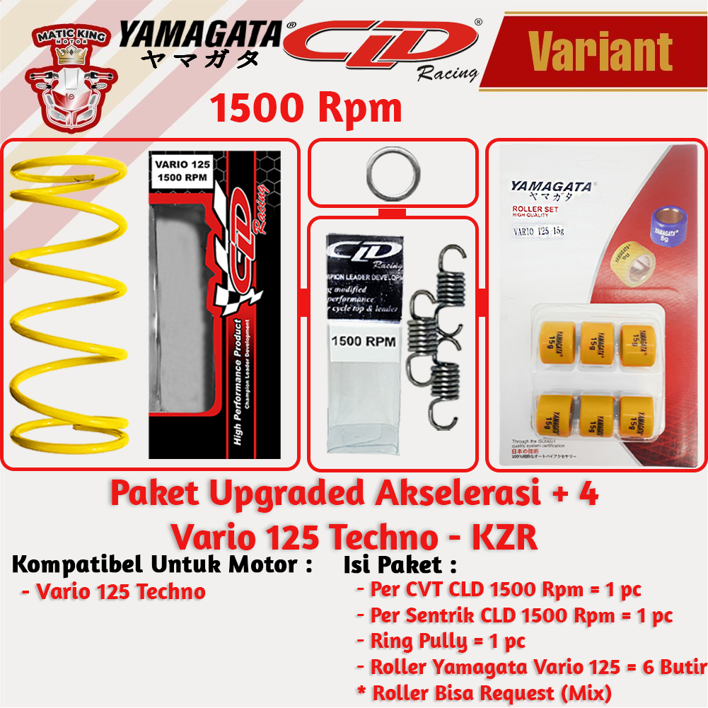 Paket Upgrade Per CVT + Sentrik + Roller Honda Vario PCX ADV Fi ESP CBS ABS Techno Karbu 110/125/150/160 YAMAGATA CLD 1000/1500 RPM