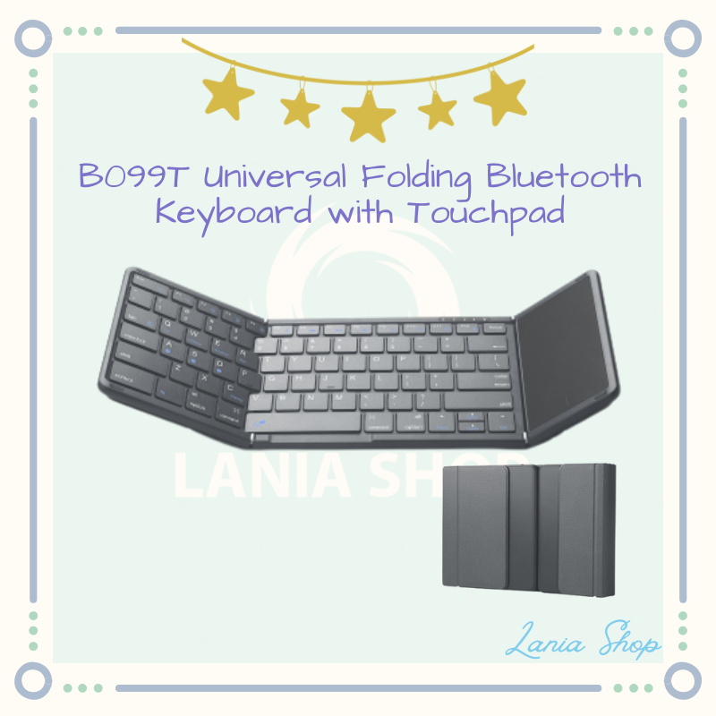 B099T - Universal Folding Portable Bluetooth Keyboard with Touchpad