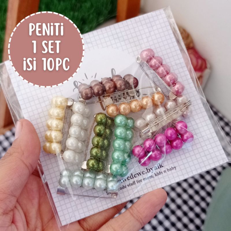 10pc BROS MUTIARA PENITI MUTIARA PIN LUCU PENITI LUCU GEMES PENITI HIJAB PENITI JILBAB BROS PENITI