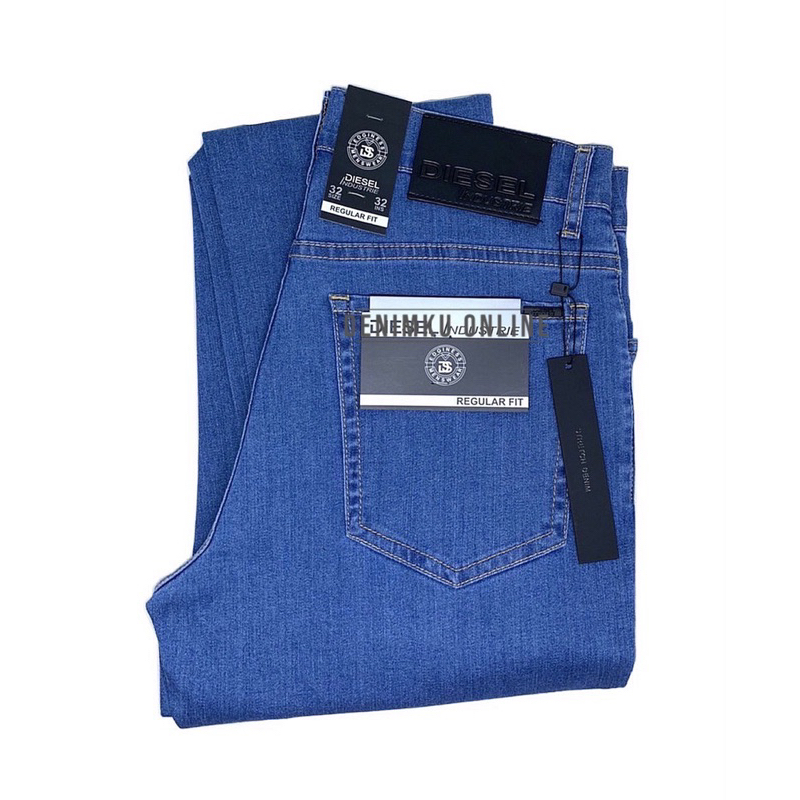 Celana Pria Jeans Original DIESEL Standar Stretch Light Blue Melar - Regular Fit #diesel