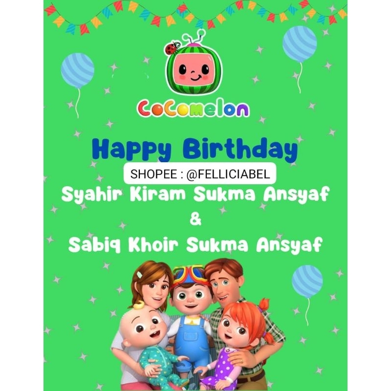 jasa desain design undangan kartu ucapan hang tag ulang tahun anak ultah murah medan dekor