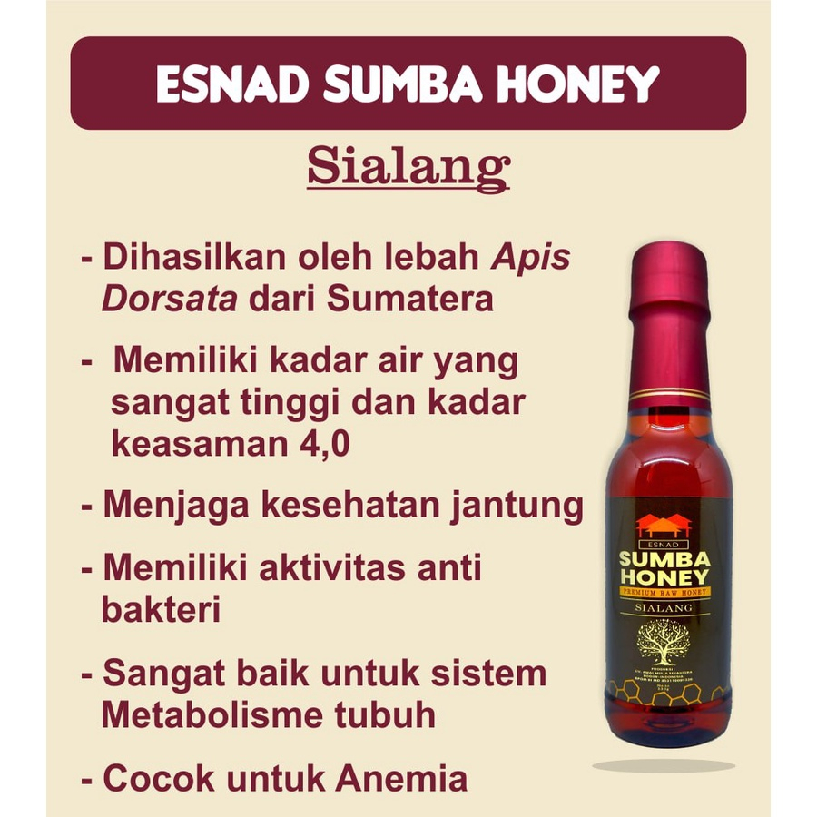 SUMBA HONEY SIALANG Premium Raw Honey Madu Sumba 350gram