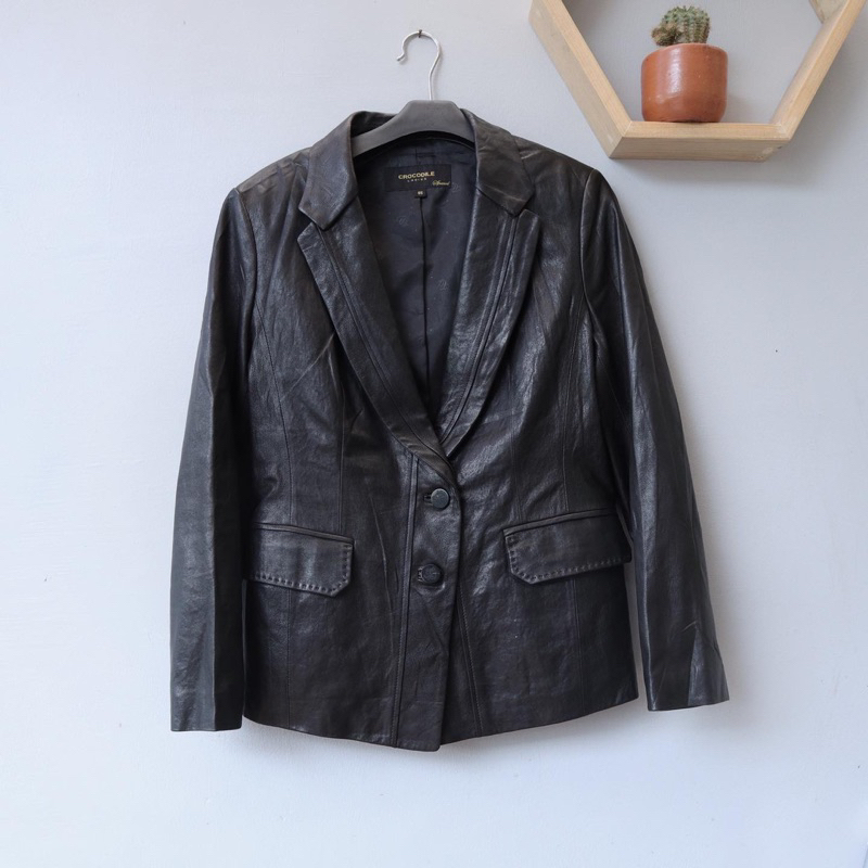 Chrocodile ladies blazer kulit jas kulit pl bekas preloved second