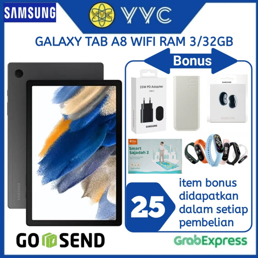 Samsung Galaxy Tab A8 Wifi Ram 3/32GB [Ram 3GB Rom 32GB]-Garansi Resmi