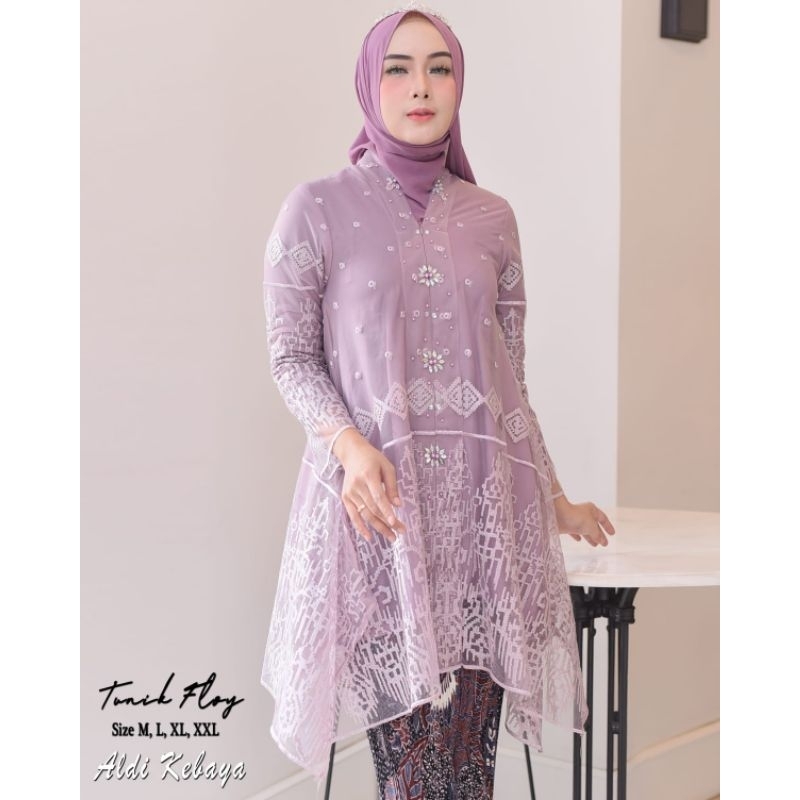 Kebaya Floy Tunik Busui Payet / Kebaya Modern / Kebaya Pesta Mewah / Kebaya Busui / Kebaya Kondangan Terbaru