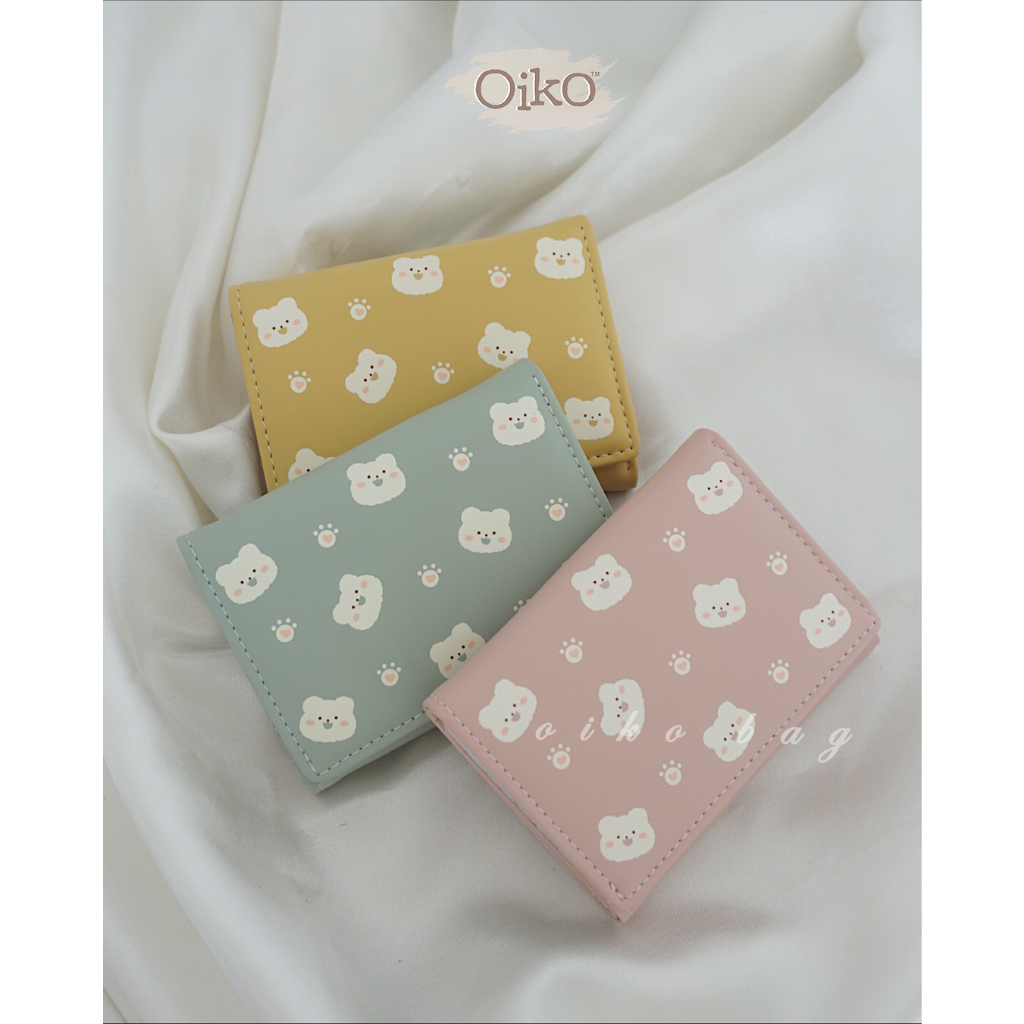 DOMPET WANITA KECIL OIKO FLUFFY WALLET / DOMPET LIPAT / CARD HOLDER / DOMPET KARTU / DOMPET LUCU