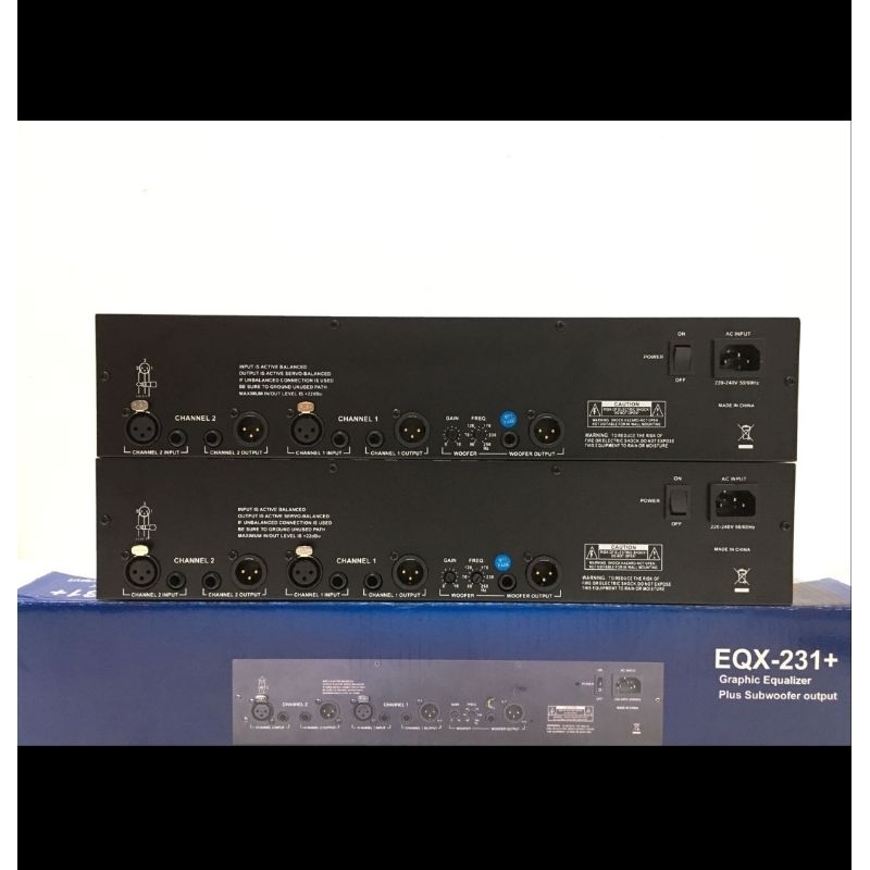 EQUALIZER DBX EQX231 PLUS SUBWOOFER EQUALISER EQX 231 +