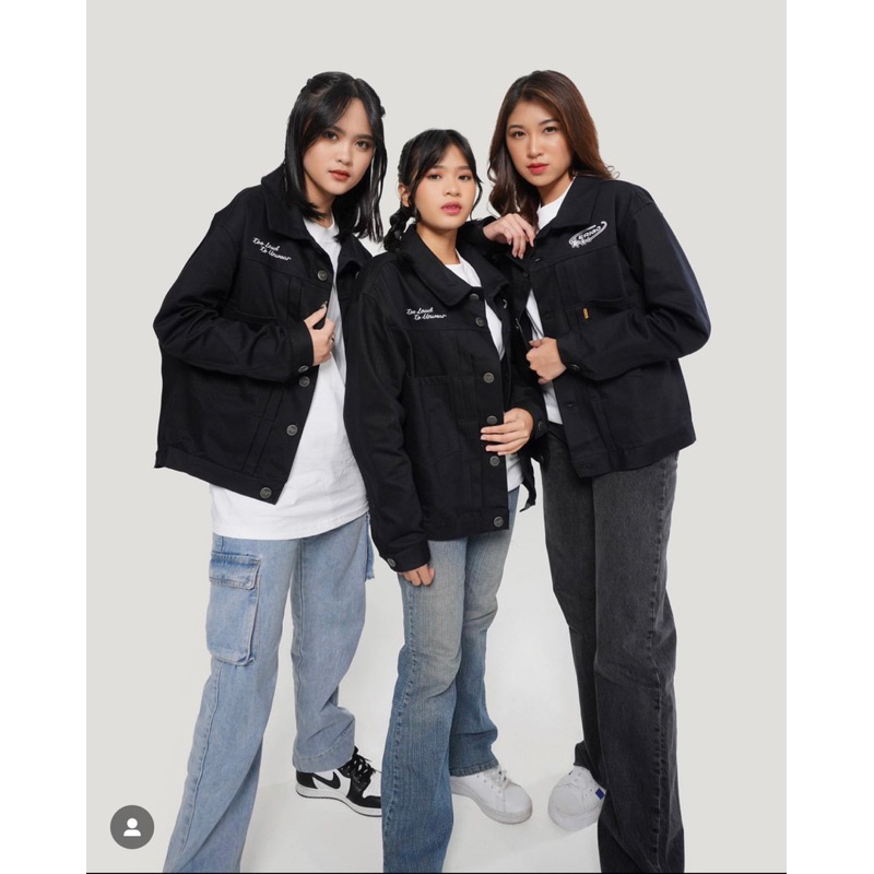 Erigo Trucker Jacket X JKT48 Team Black