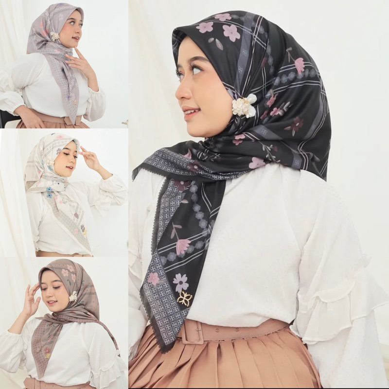 GROSIR HIJAB SEGIEMPAT MOTIF VOAL Suppy Syari