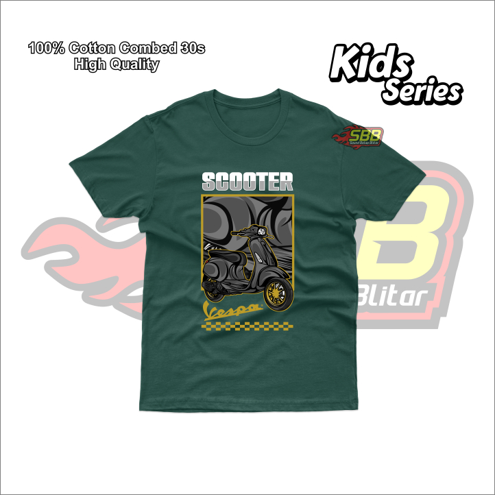 Baju Kaos Anak Motor Scooter Katun Distro