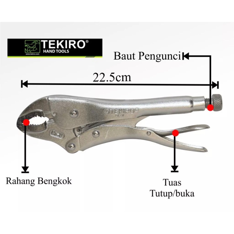 Tang buaya Tekiro gagang besi 10inch