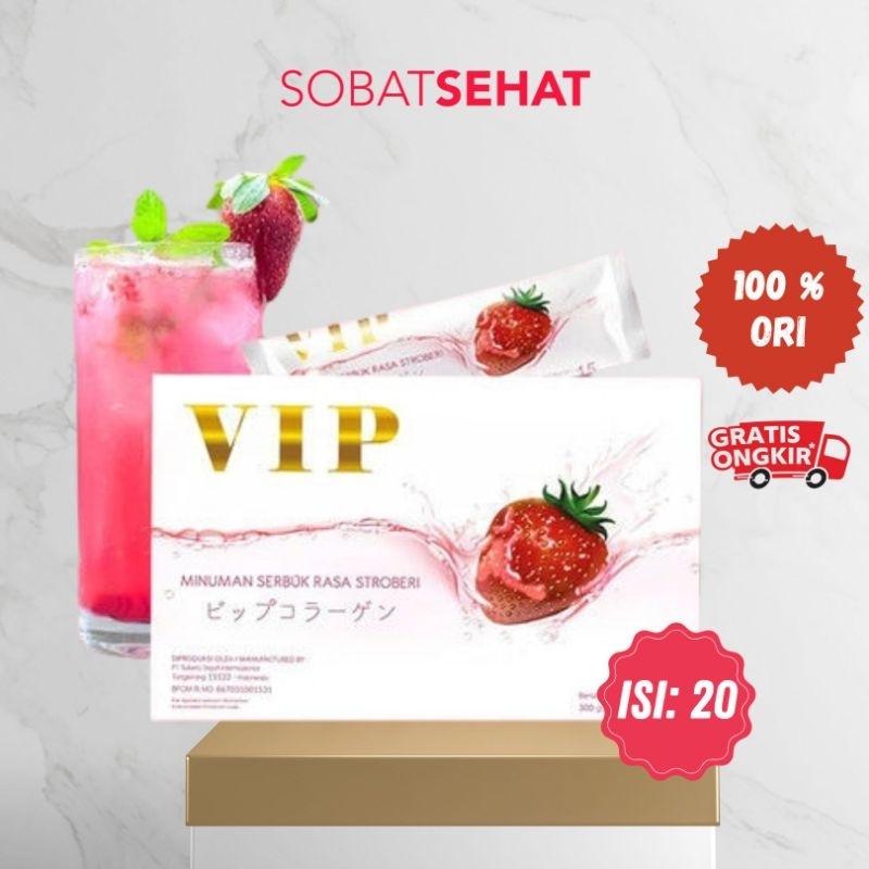 VIP Minuman Kolagen Premium 1 BOX Promo VIP Collagen Drink Kulit Glowing Bebas Jerawat