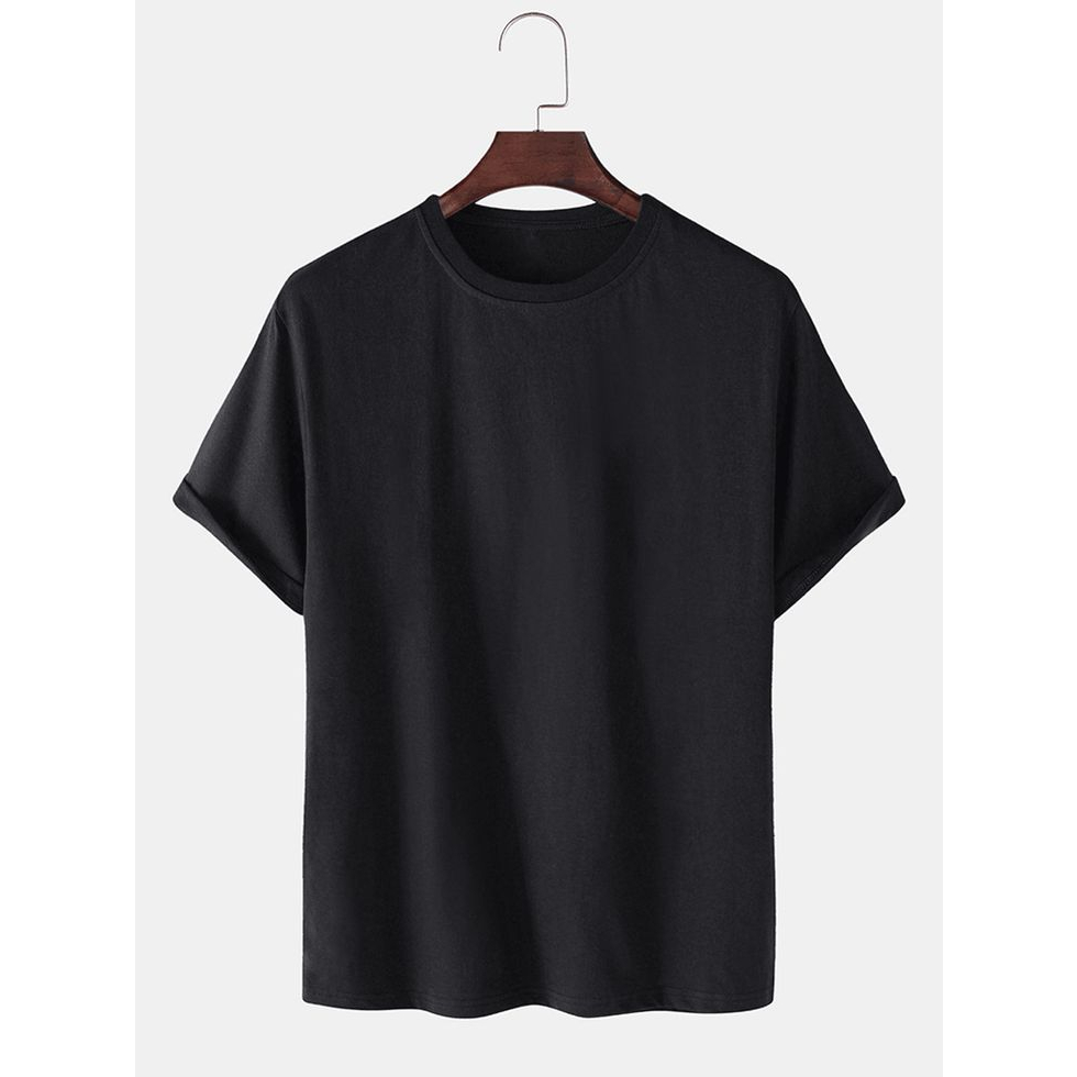 KAOS POLOS DEWASA HITAM / T-SHIRT POLOS HITAM