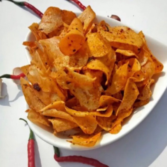 

Keripik Talas cabe merah (balado) khas Sumatera Barat