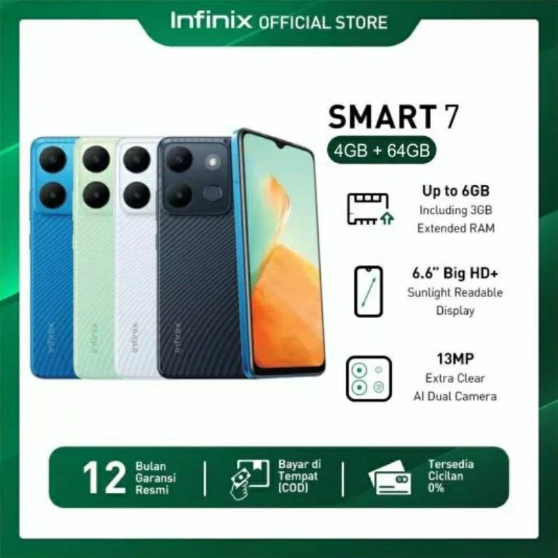 Infinix Smart 7 4/64 Garansi Resmi