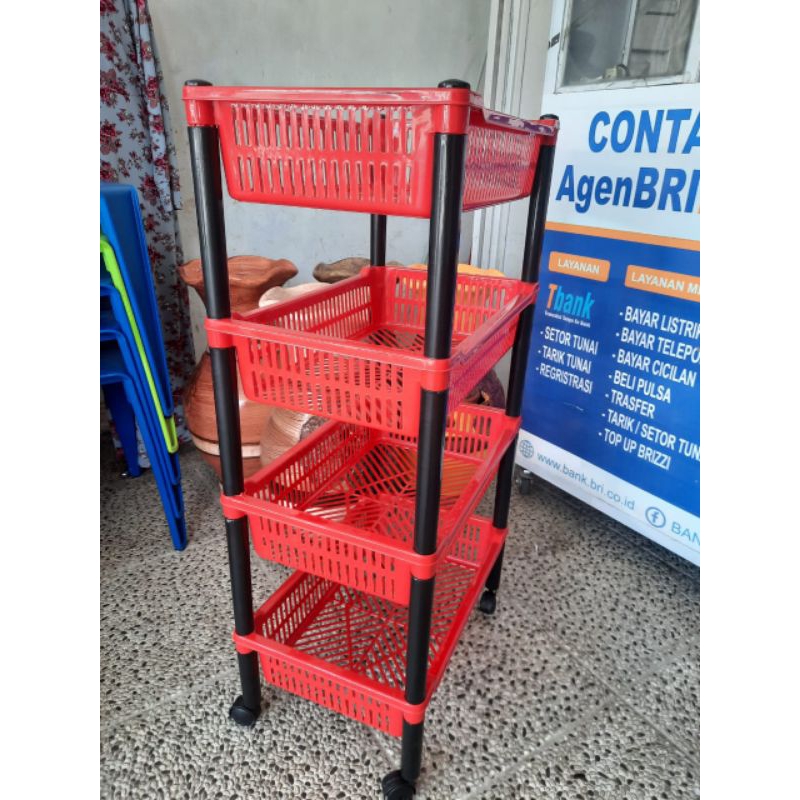 RAK SALON 4 SUSUN PAKE RODA