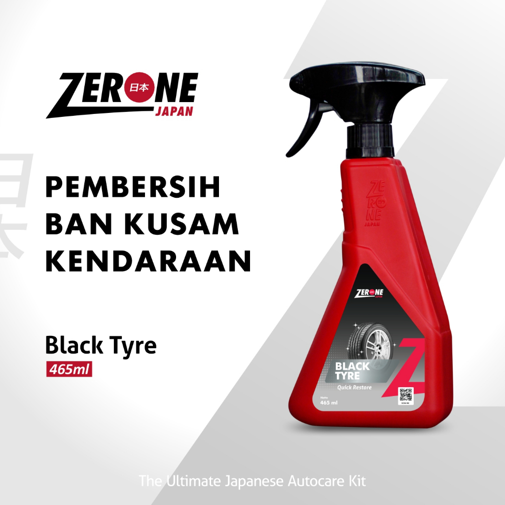 Semir Ban GD 465 mL Zerone Japan Original | Semir Ban Mobil Tahan Lama | Zerone x GD Black Tyre Semi
