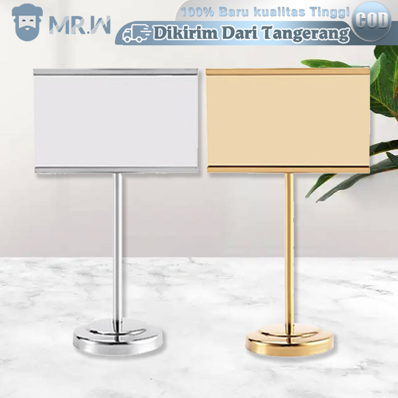 Menu Stand Display Stainless Table Number Holder Stand 15cm Tiang Nomor Meja Stick Card Holder