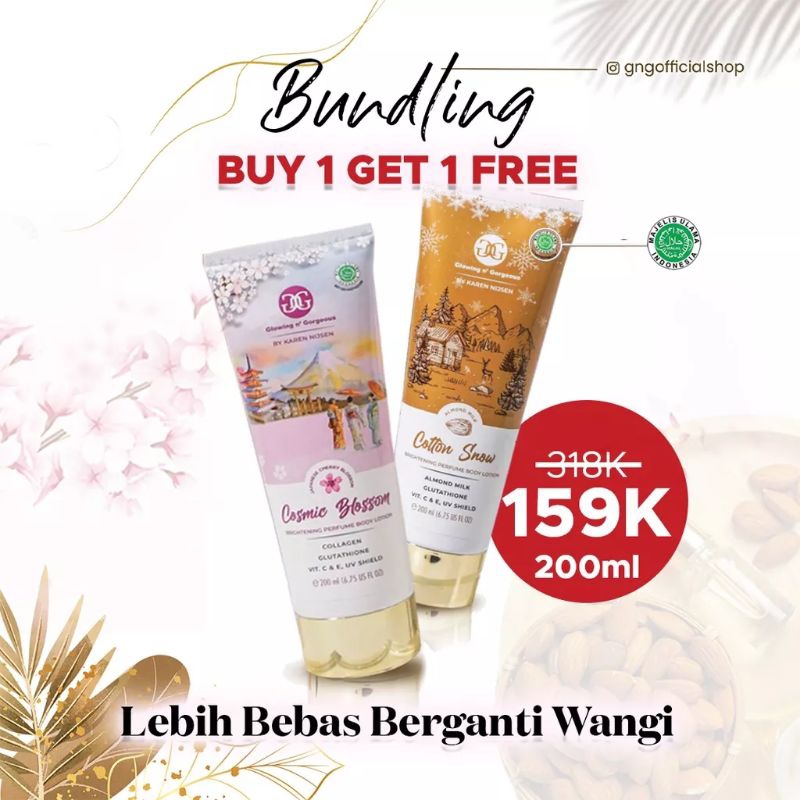 GnG Body lotion Glowing n Gorgeous by Karen Nijsen_buy 1 get 2_Lotion HALAL✔BPOM✔