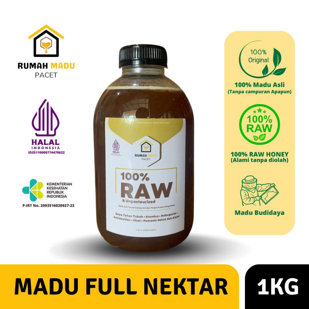 

Madu Murni Full Nektar Asli 100% Pure Raw Honey Rumah Madu Pacet