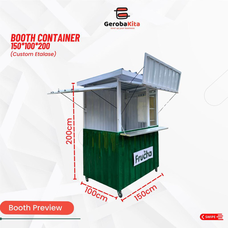 Booth Container Custom Kanopi Lipat