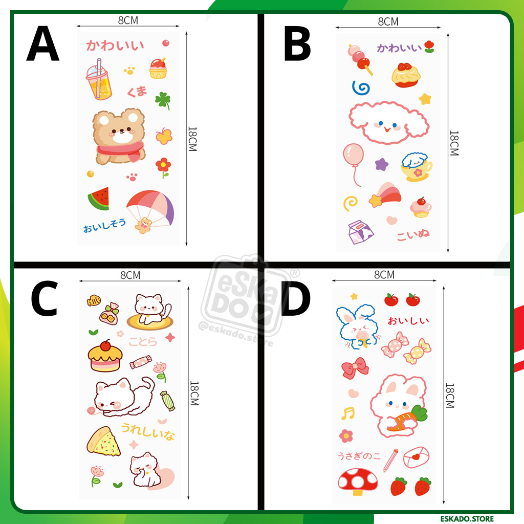 Sticker Fancy Cute Momo Korea / Sticker Anak Bergambar Lucu