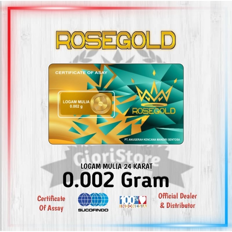 FINEGOLD 0.002 Gram Logam Mulia Emas Mini 24 Karat