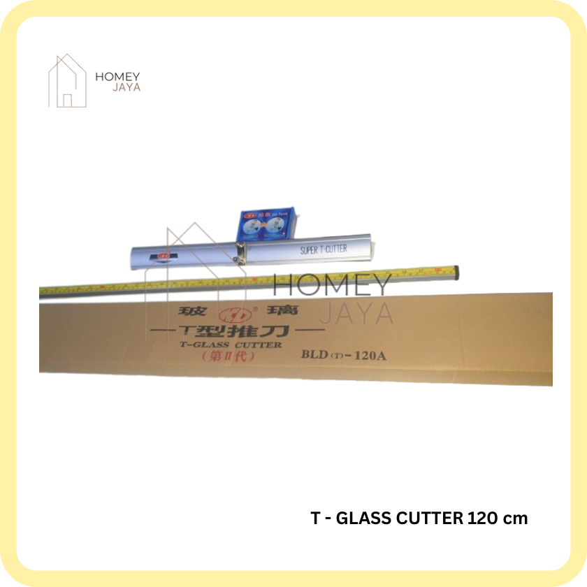 GLASS T CUTTER 120cm Alat Penggaris Pemotong Kaca Lurus Bentuk T KD BLD(T)-120A