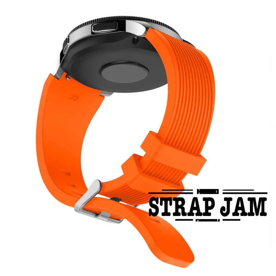 M42 Tali Jam Tangan Smartwatch Jete FR12 FR11 - Strap 20mm Rubber Silikon Bergaris Aneka Warna