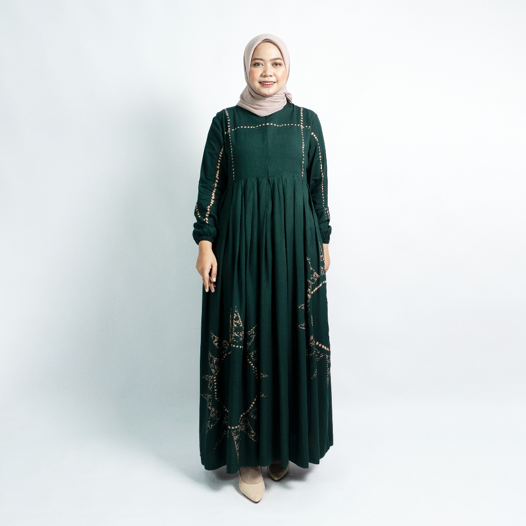 GAMIS RAYON TWILL PREMIUM GREEN SUNSHINE TERBARU BAHAN RAYON PREMIUM / GAMIS TWILL ORI TERBARU / GAM