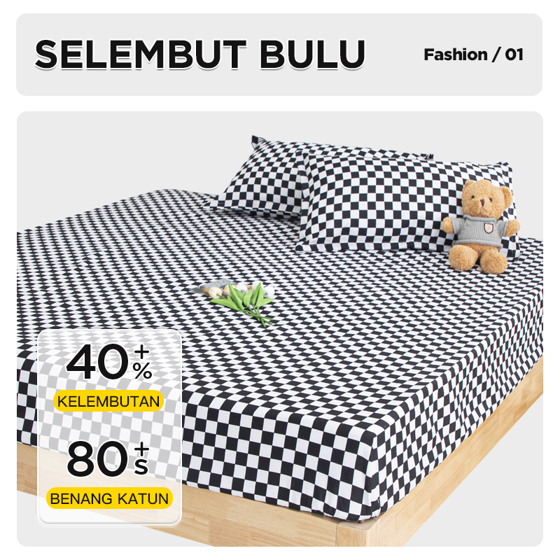 Sprei motif bahan katun halus termurah ukuran 120CMX200CM free sarban NTSJT