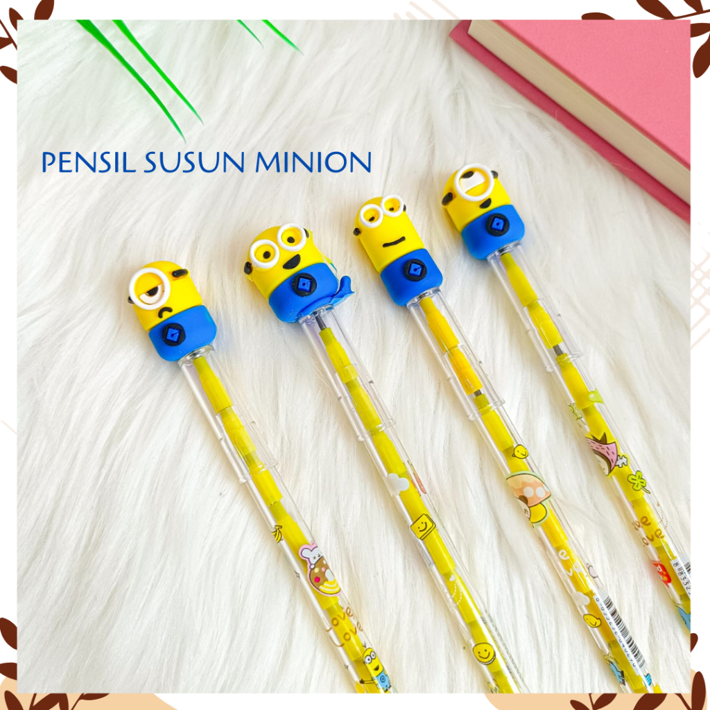 

PENSIL MINION UNIK PENSIL SUSUN BENSIA PELURU PENCIL KARAKTER REFILL UNIK