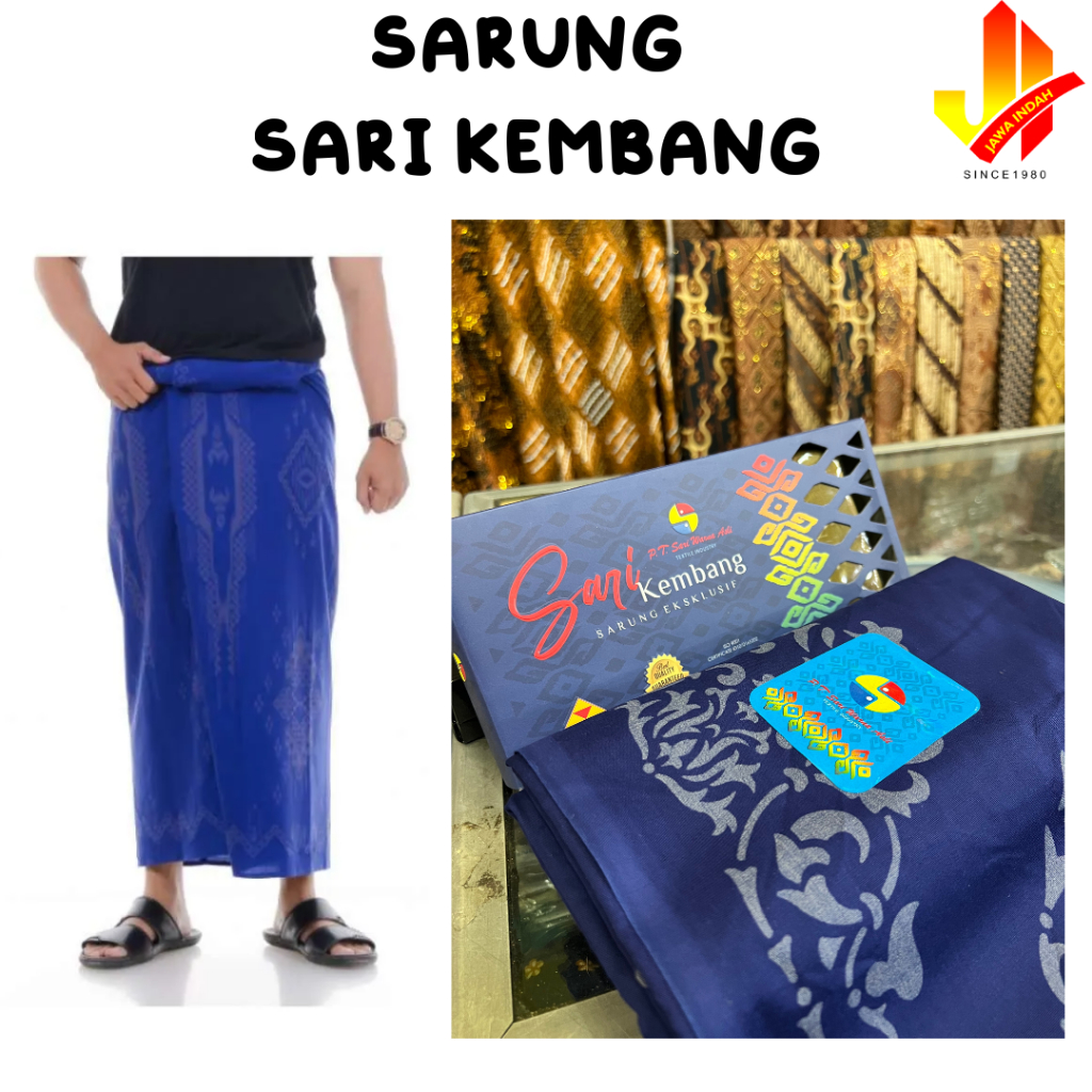 SARUNG SARI KEMBANG WARNA ASLI PRODUK INDONESIA
