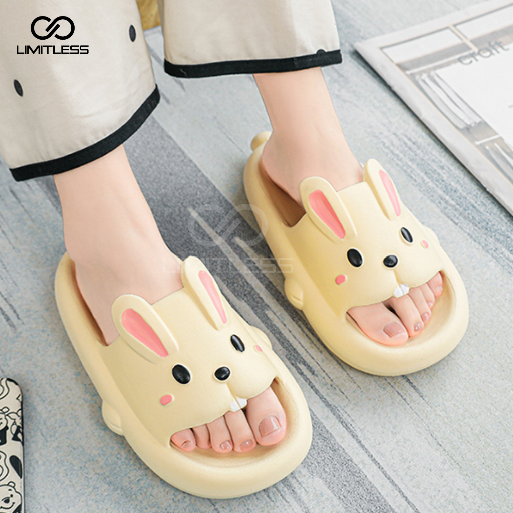 Sandal Rabbit Anak Perempuan Slip On Korea Sendal Bunny Anak Karakter Lucu Sandal Kelinci Terbaru 2023