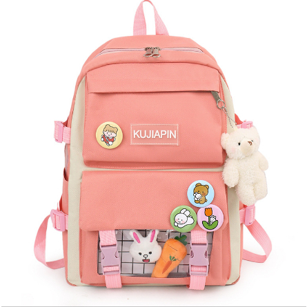 Korean style tas ransel import tas punggung wanita tas sekolah wanita bb 128 termasuk aksesoris dan boneka