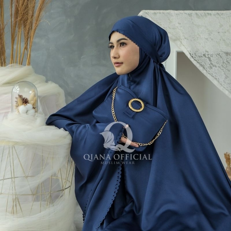 Mukena Dewasa Daily Qiana 3in1 Laser cut Silk Velvet Premium