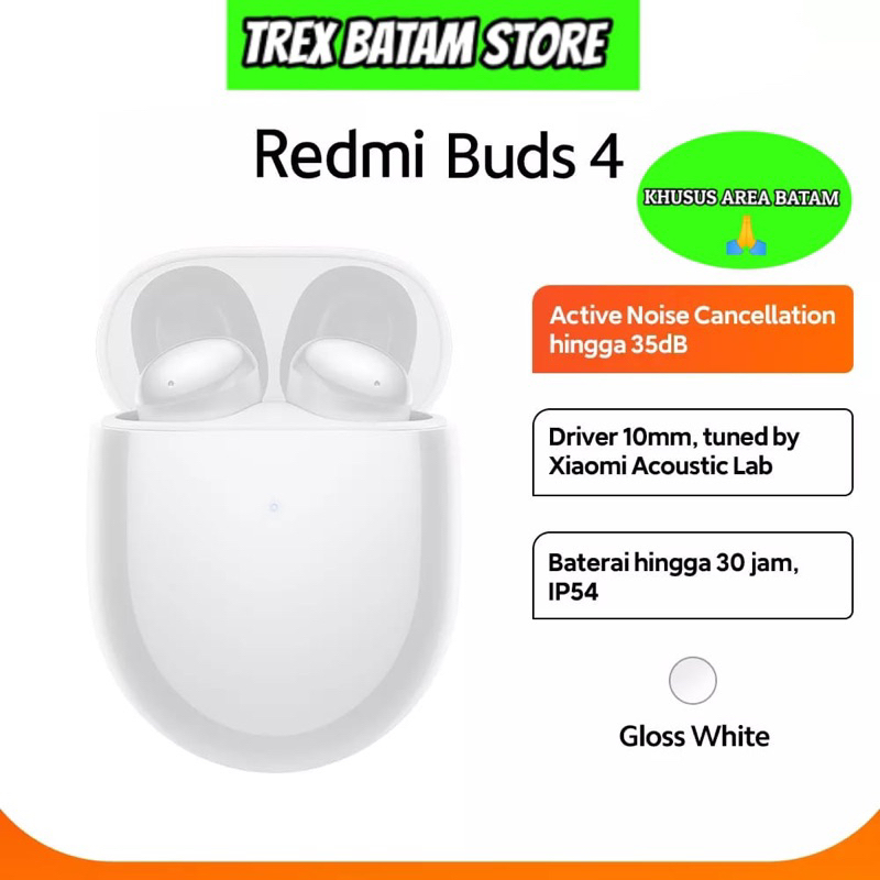 MI XIAOMI REDMI BUDS 4 TWS NOISE CANCELLATION GARANSI [ BATAM ]