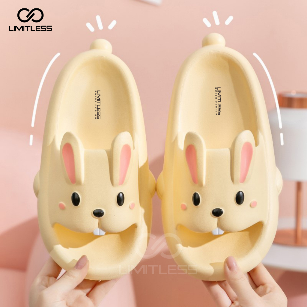 Sandal Anak Kelinci Selop Perempuan Empuk Lucu Kekinian Sendal Rabbit Kelinci Slip On Anak Cewek Karakter Nyaman