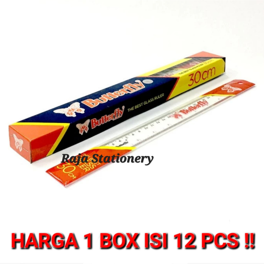 

Butterfly Ruler 30Cm Transparent Penggaris Butterfly Kupu Kupu 30Cm Panjang Plastik Transparan