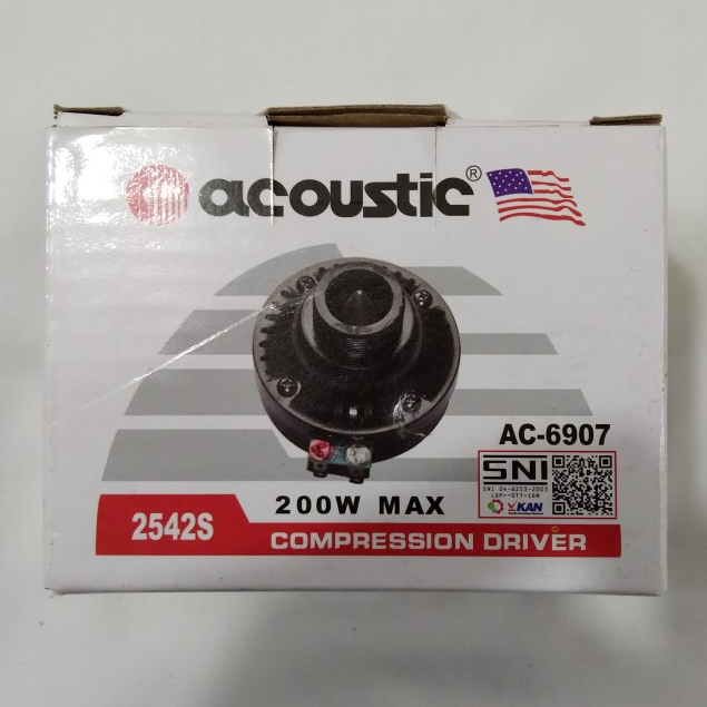 DRIVER TWEETER DRIVER ACOUSTIC DRIVER COMPRESSION AC-6907 2542S 200 W MAX
