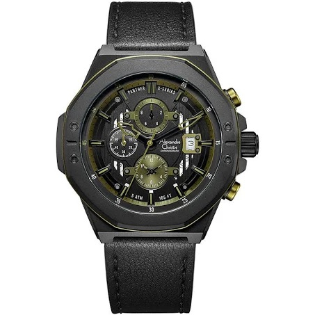 Jam Tangan Pria Original Alexandre Christie AC 6597 Kulit