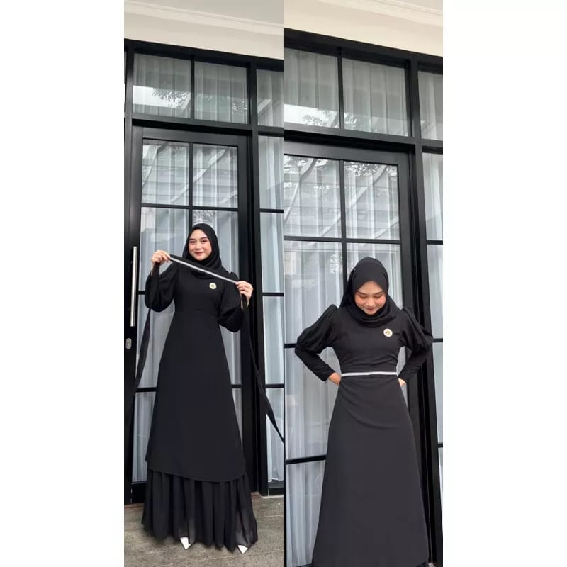 Mikha Dress CERUTI BABYDOL FULL PURING / Gamis Kondangan BAJU DEWASA MURAH TERBARU 2023 Busui Friendly / DRESS WANITA KONDANGAN BRIDESMAID