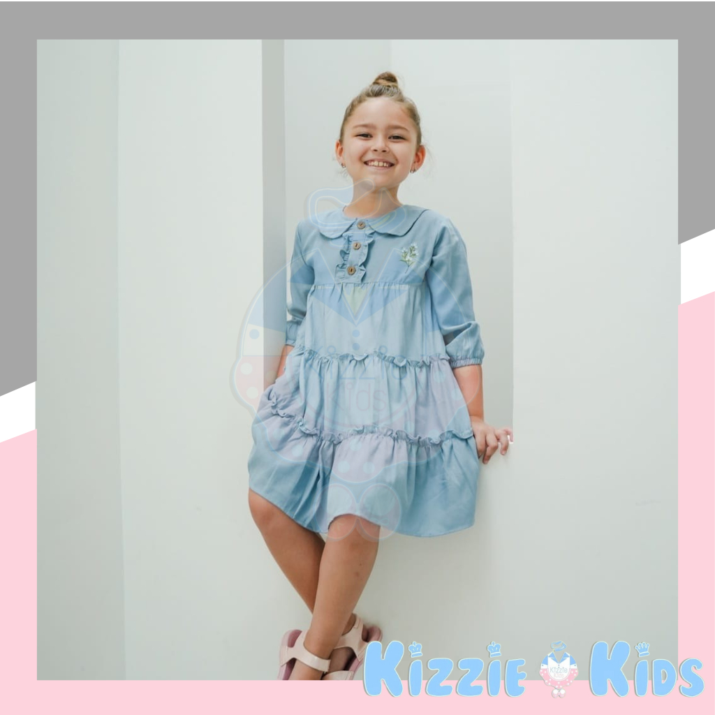 MOOI EDISI LEBARAN HAVVA DRESS DRESS LEBARAN ANAK PEREMPUAN DRESS ANAK PEREMPUAN BAJU LEBARAN ANAK 1-10