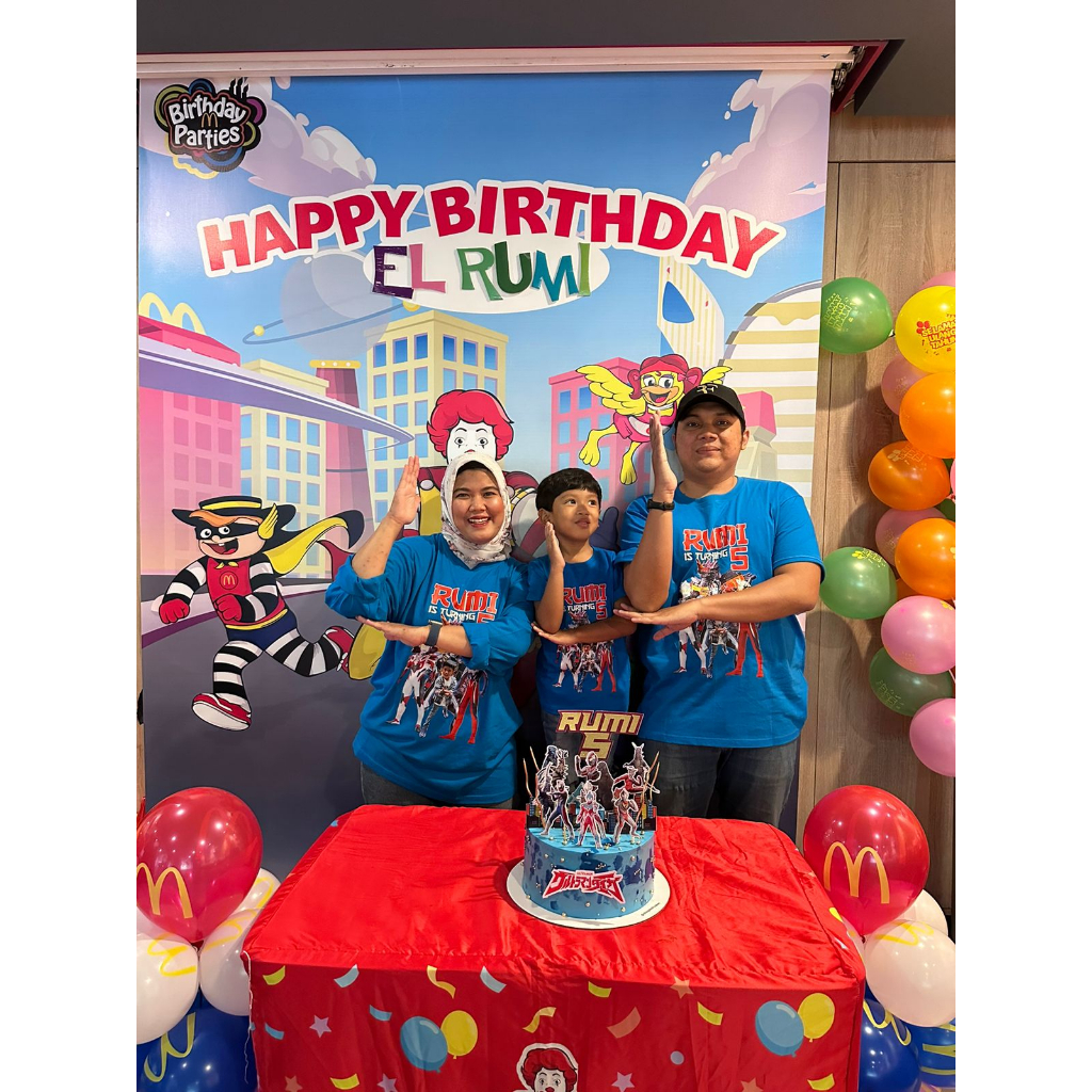 kaos anak laki laki dan perempuan ultraman robot monster kaos couple custom birthday keluarga ultah 