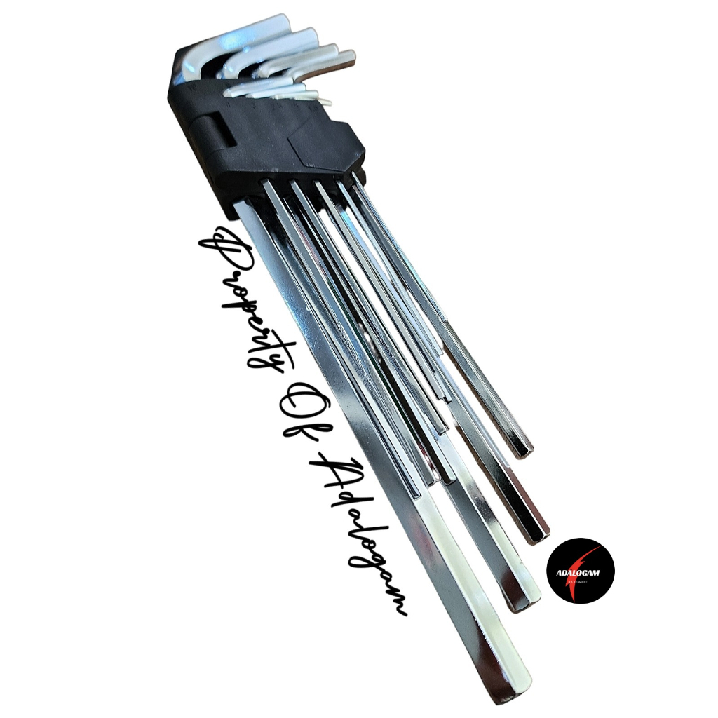 PROPAN Mirror Hex Extra Long Kunci L Set 9 pcs Hexagonal Key Set