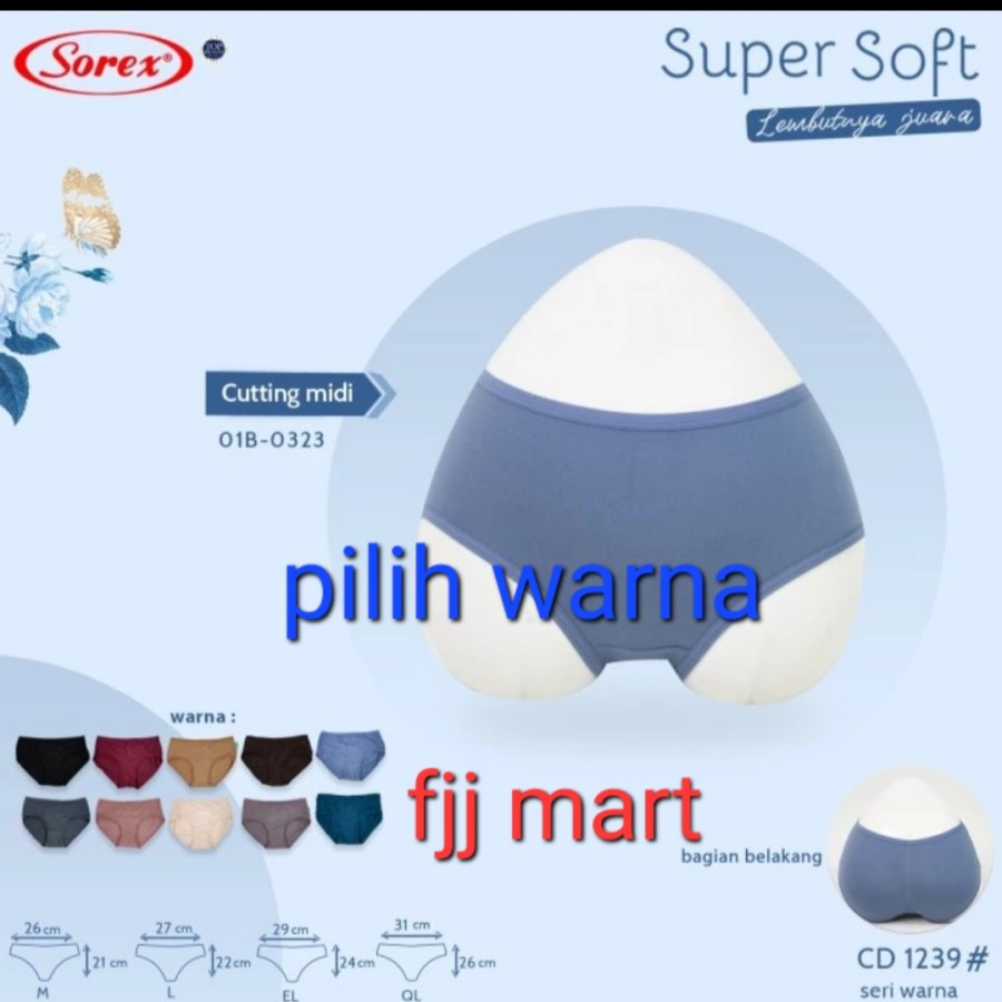 CELANA DALAM WANITA SOREX 1257 MINI 1239 MIDI SUPER SOFT